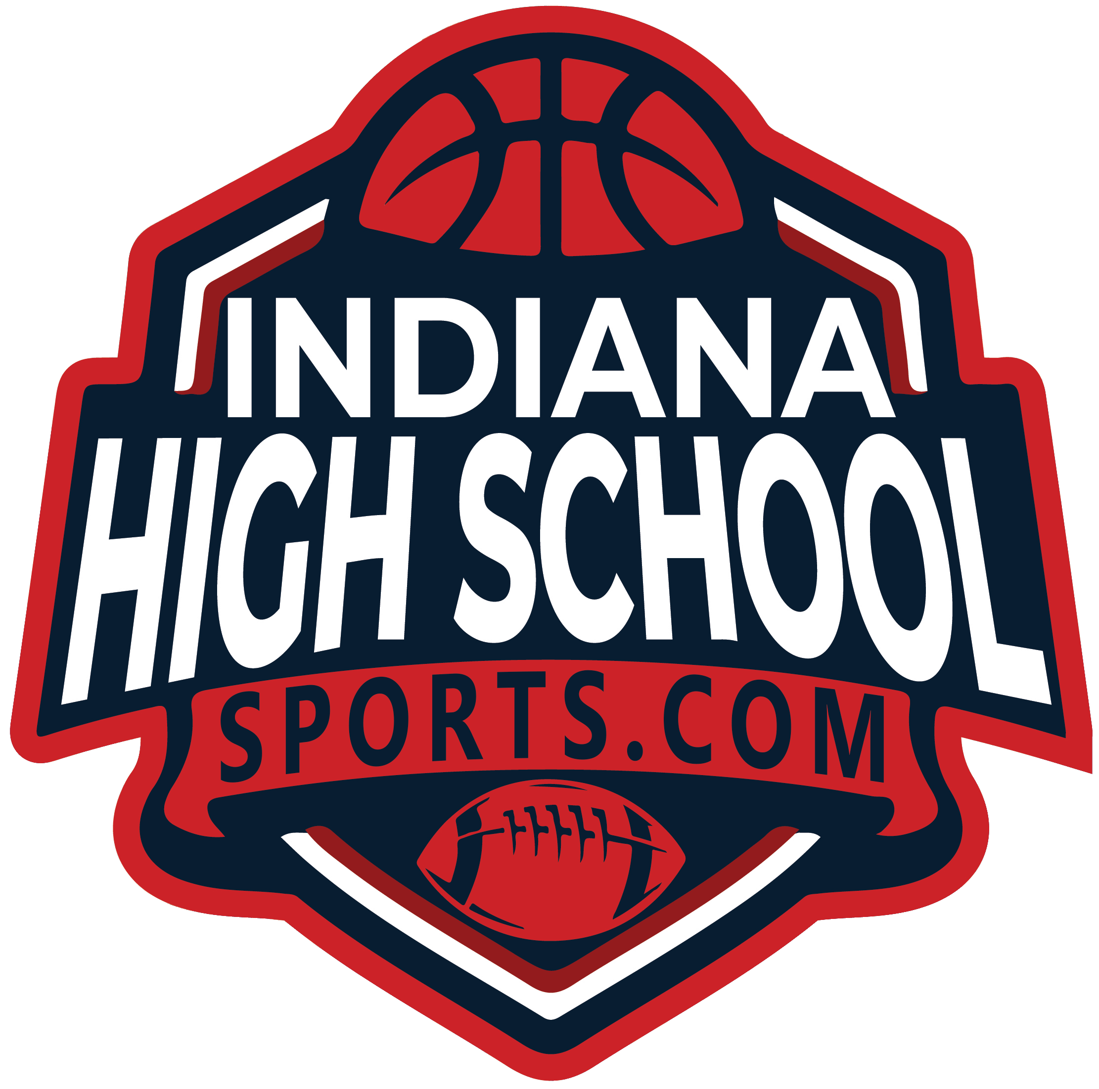 Indiana high school sports red and white logo